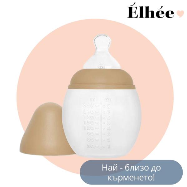 Élhée - Бутилка Anti-Colic с биберон от медицински силикон 240 мл - Oats