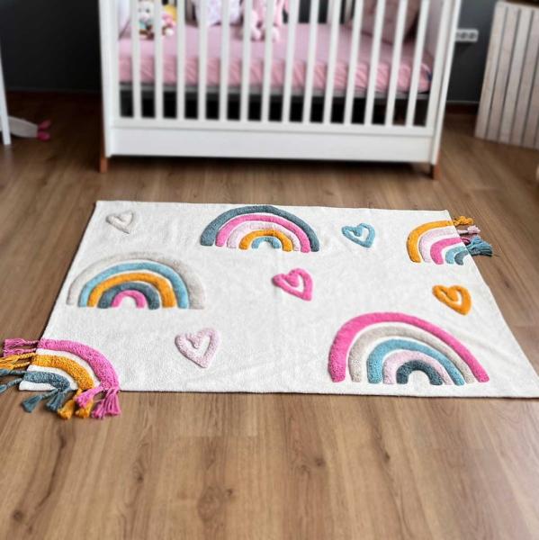 BabyBliss: Памучен килим "Over the rainbow" 120х160 см