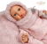 Ръчно изработена кукла от Испания - Reborn Baby Doll - Реалистично бебе с пухкаво одеяло, шапка и аксесоари в розов цвят